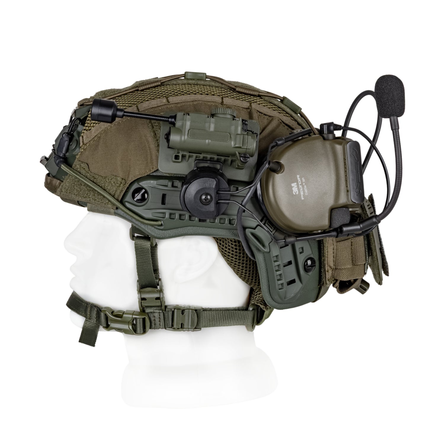 Blender™ FAST Ballistic Military Helmet 3M Peltor Comtac Mic Kit NIJ IIIA – Ranger Green - Blender Tactical
