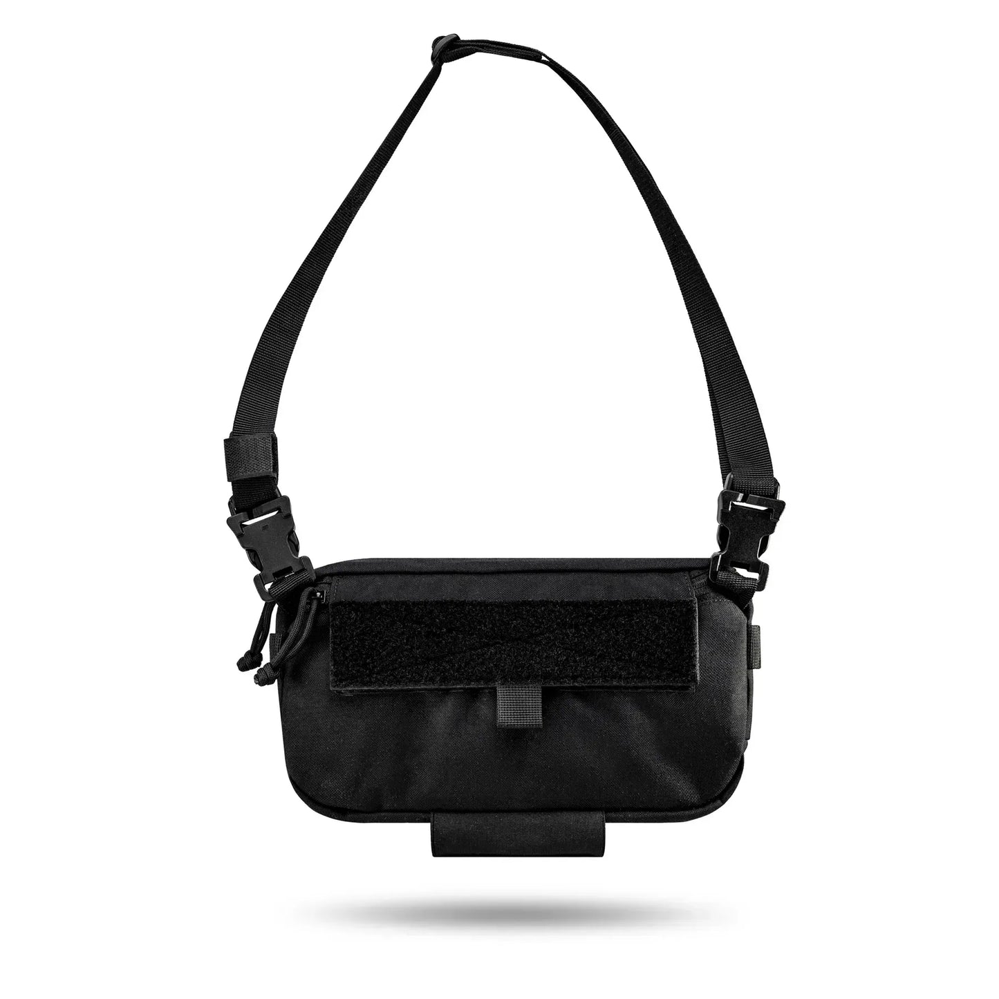 FamTac M8 XL Tactical Chest Bag / Waist Pack – Black | Velcro & Strap - Blender Tactical