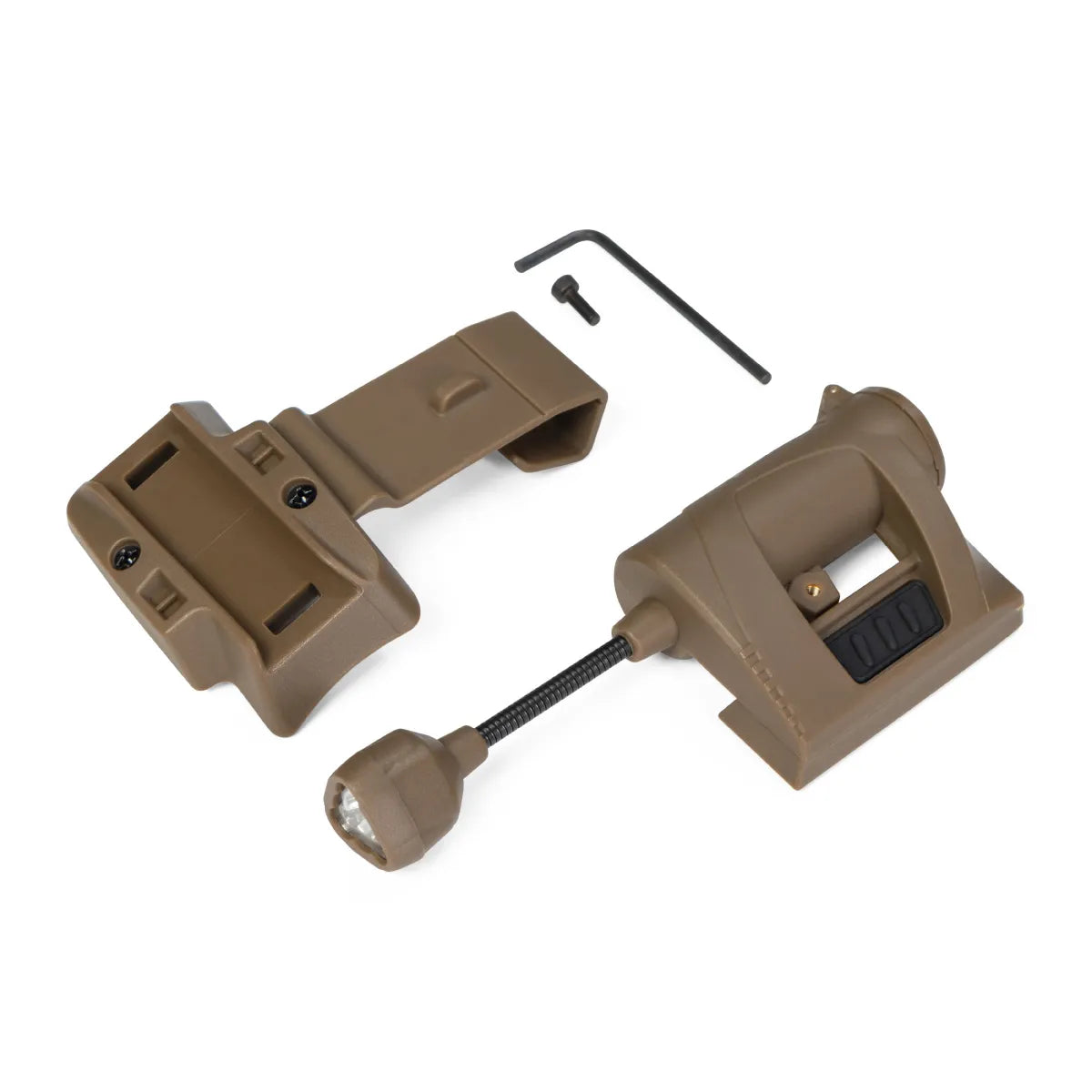 MPLS Charge Tactical Helmet Light – Coyote Tan - Blender Tactical