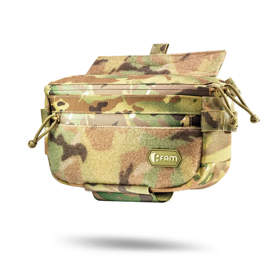 FamTac M8 XL Tactical Chest Bag / Waist Pack – Multicam | Velcro & Strap - Blender Tactical