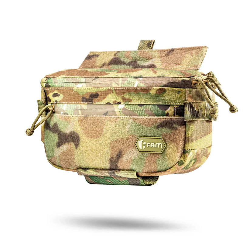 FamTac M8 XL Tactical Chest Bag / Waist Pack – Multicam | Velcro & Strap - Blender Tactical