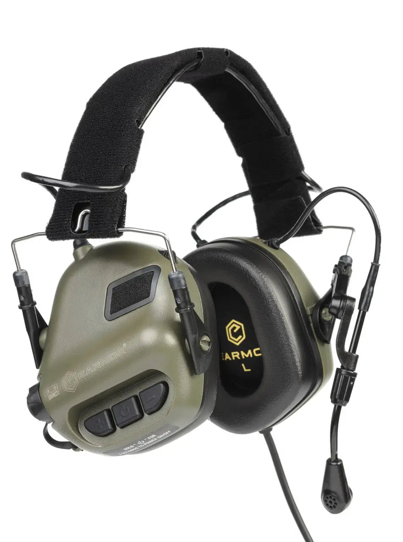 Earmor M32 Tactical Communication Headset – Foliage Green - Blender Tactical