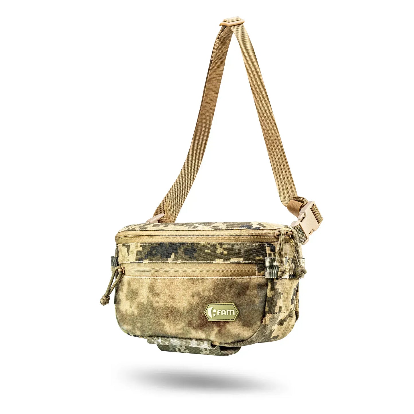 FamTac M8 XL Tactical Chest Bag / Waist Pack – Ukrainian Pixel | Velcro & Strap - Blender Tactical