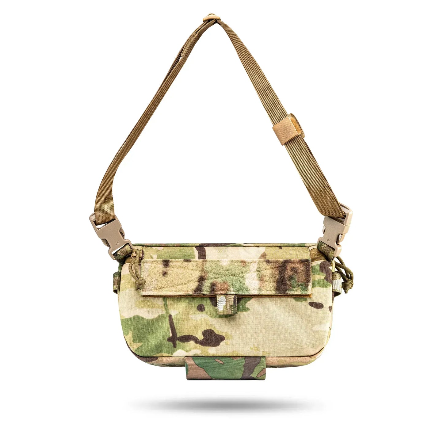 FamTac M8 XL Tactical Chest Bag / Waist Pack – Multicam USA | Velcro & Strap Mount - Blender Tactical