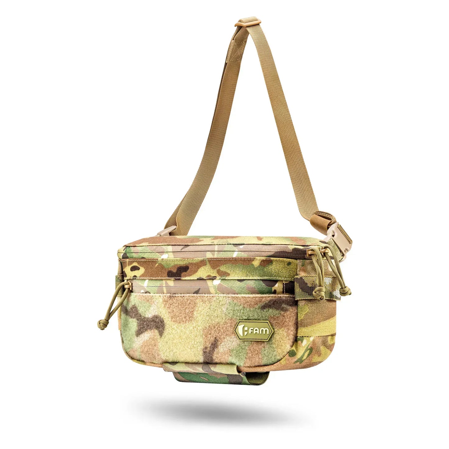 FamTac M8 XL Tactical Chest Bag / Waist Pack – Multicam | Velcro & Strap - Blender Tactical