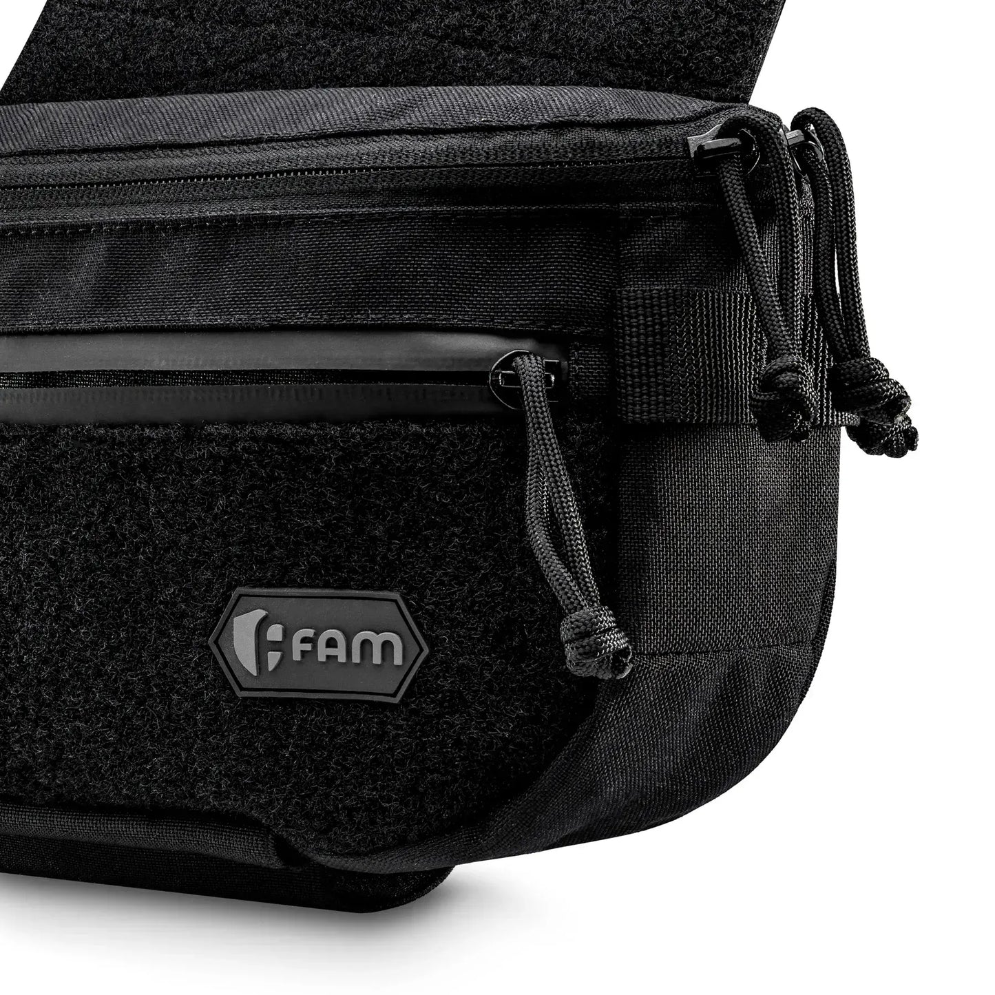 FamTac M8 XL Tactical Chest Bag / Waist Pack – Black | Velcro & Strap - Blender Tactical