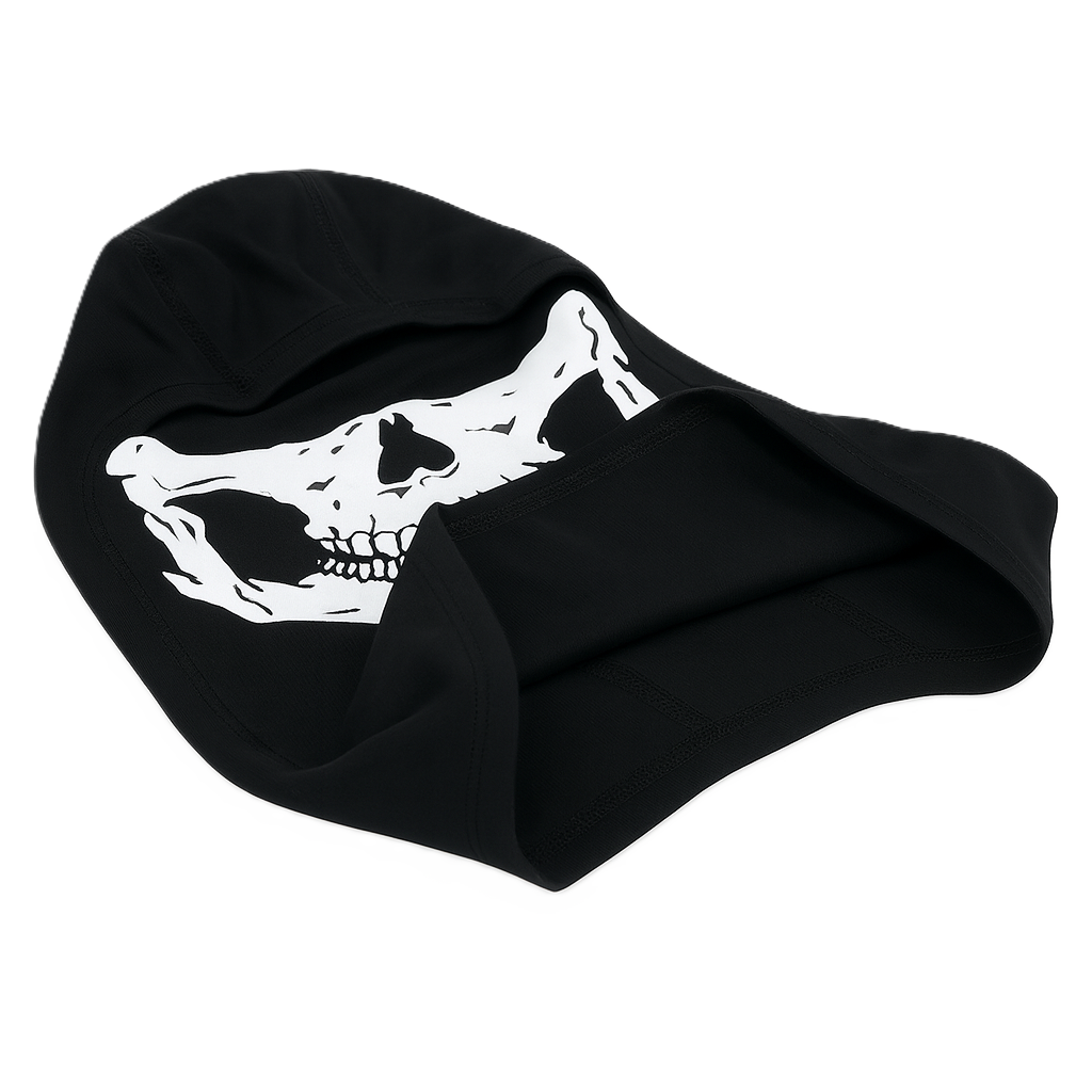 Ghost Tactical Balaclava – Skull Print | Black | 100% Cotton