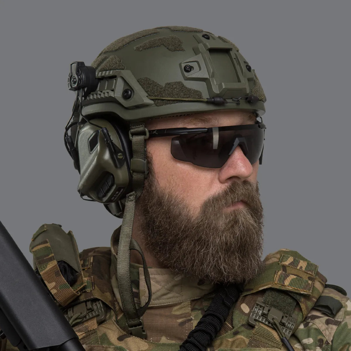 Earmor M31H Tactical Helmet-Mounted Hearing Protector – Foliage Green - Blender Tactical