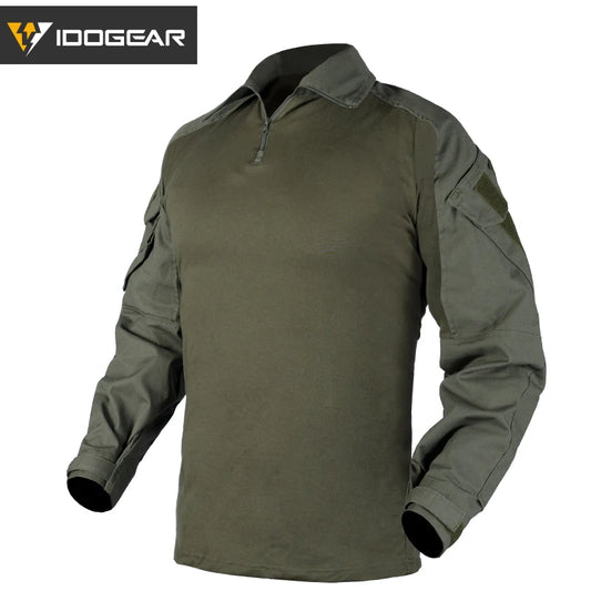 IDOGEAR G3 Combat Shirt with Elbow Pads – Ranger Green