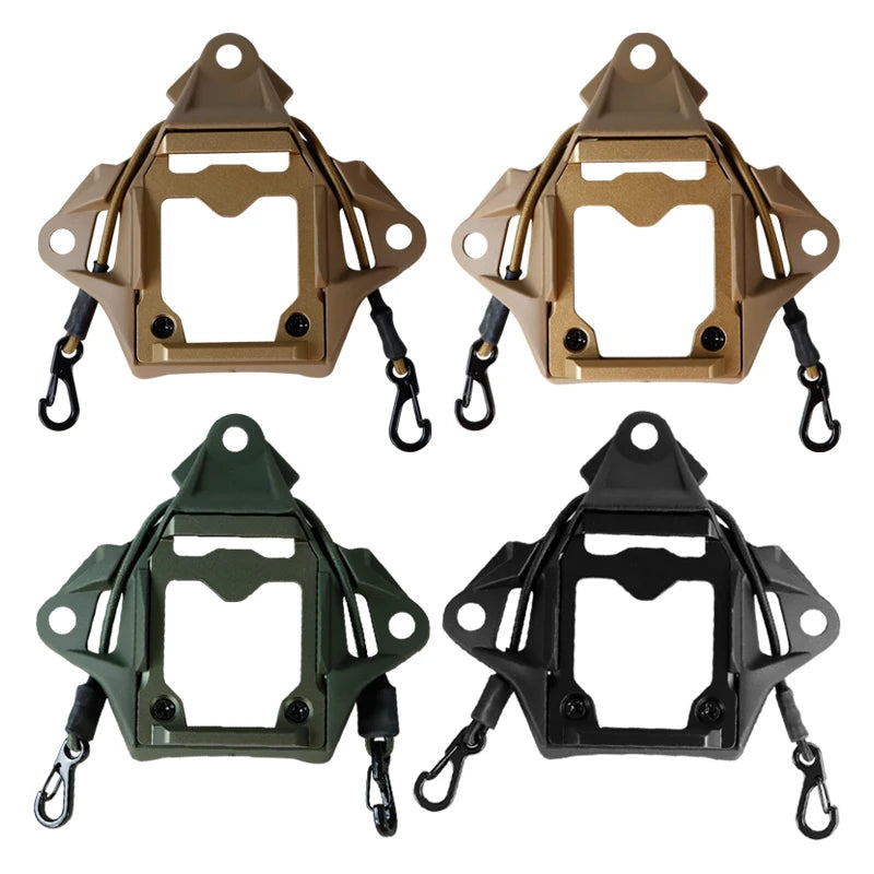 Tactical NVG Mount Adapter with Hook Rope – 3-Hole Helmet Bracket for FAST/MICH/Wendy - Blender Tactical