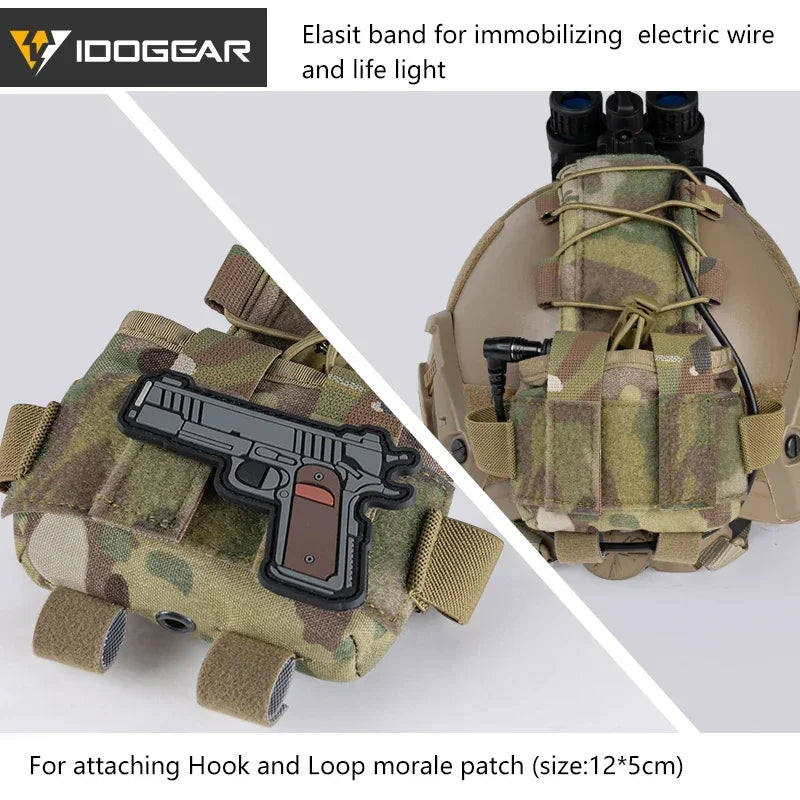 IDOGEAR Tactical Pouch MK2 Battery Case for Helmet - Blender Tactical