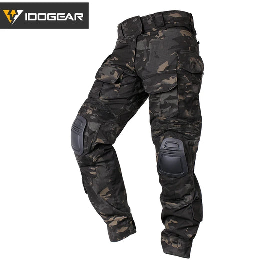 IDOGEAR G3 Tactical Pants with Knee Pads – Multicam Black - Blender Tactical