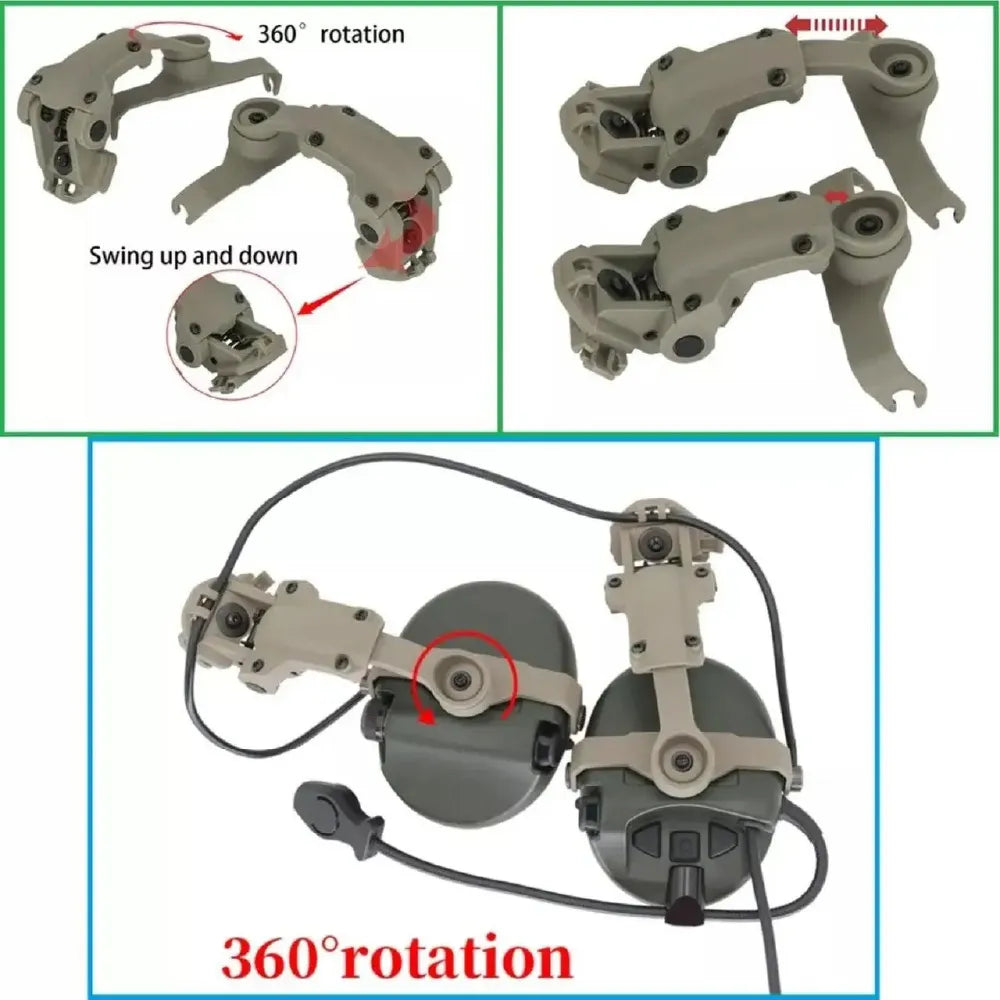Helmet Rail Mount Adapter for Sordin Headsets – TAN (Cheburashka) - Blender Tactical