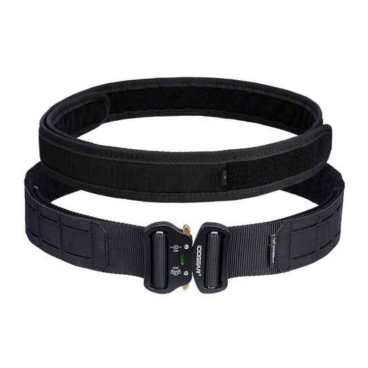 IDOGEAR 2" Tactical Belt with Metal Buckle – Black