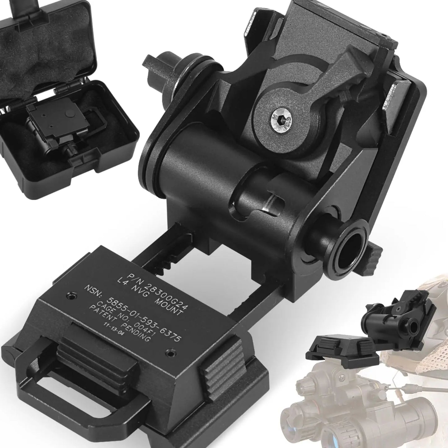 Tactical L4G24 NVG Helmet Mount – Adjustable Metal/Nylon Bracket for PVS-15/18, FAST/MICH - Blender Tactical