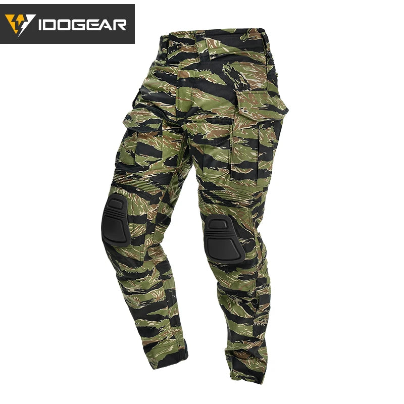 IDOGEAR G3 Tactical Pants with Knee Pads – Vietnam Tiger Stripe IDOGEAR G3 Tactical Pants with Knee Pads – Vietnam Tiger Stripe