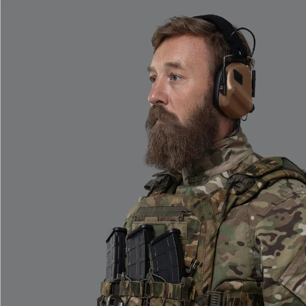 Earmor M31 Tactical Hearing Protector – Coyote Tan - Blender Tactical