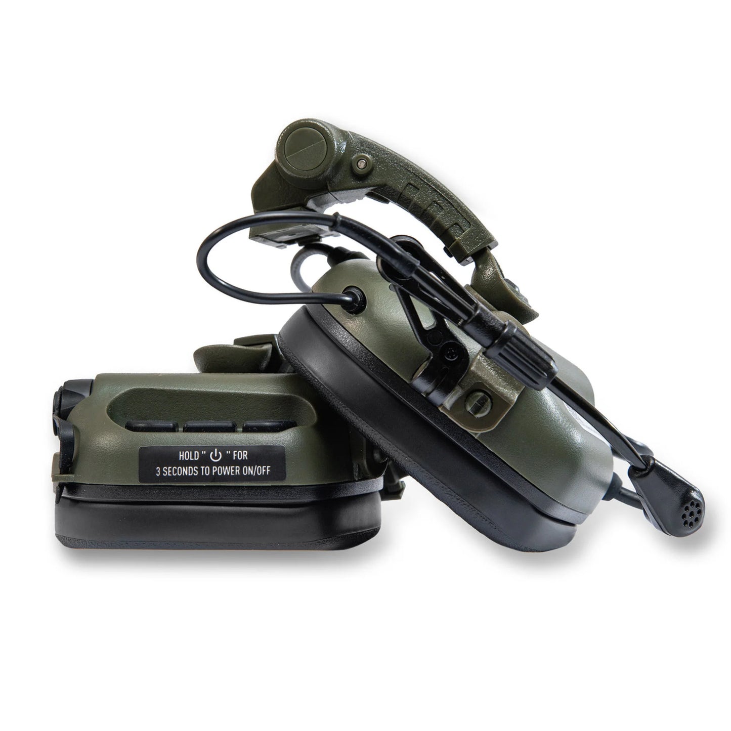 Earmor M32X Helmet-Mounted Tactical Communication Headset – Foliage Green - Blender Tactical