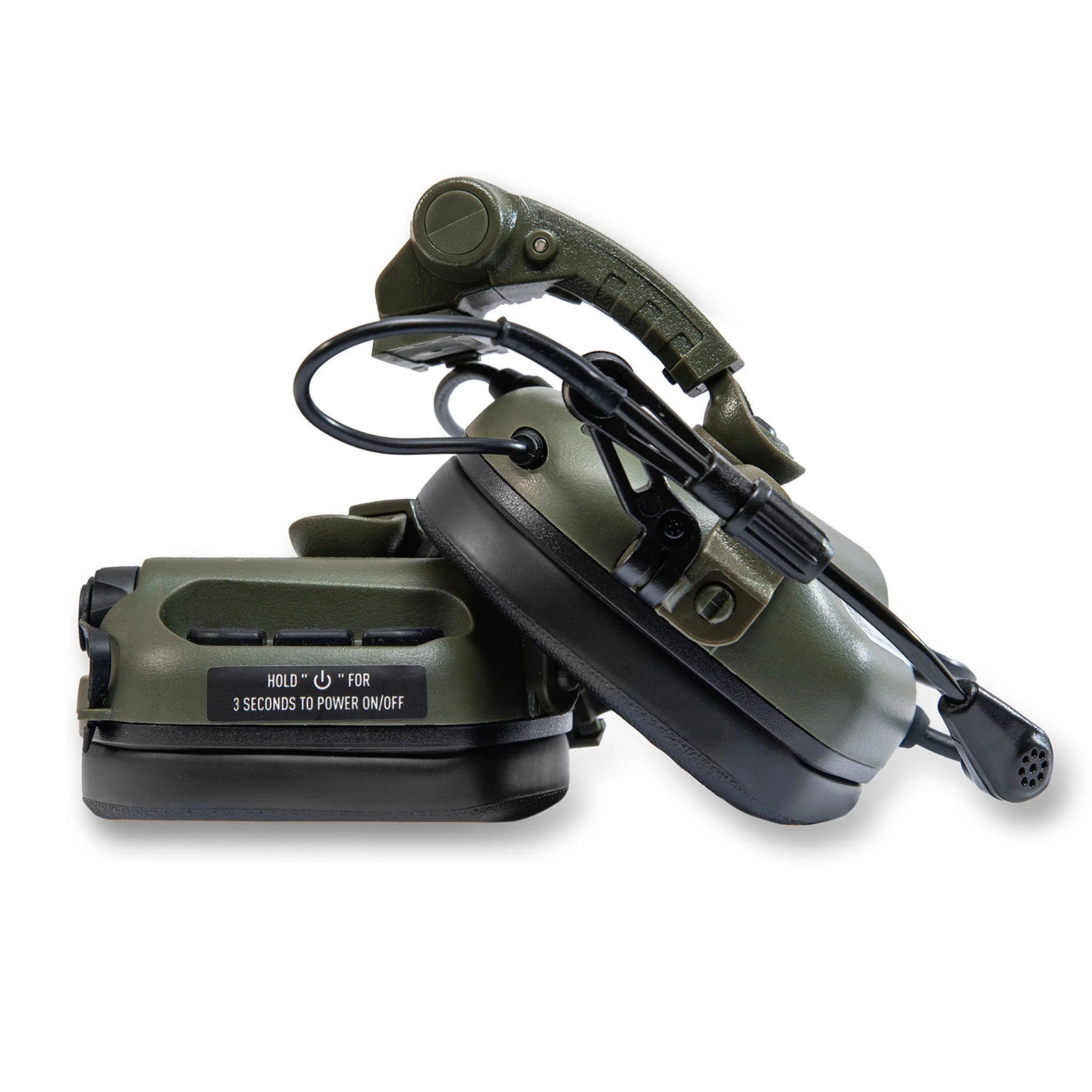 Earmor M32X Helmet-Mounted Tactical Communication Headset – Foliage Green - Blender Tactical