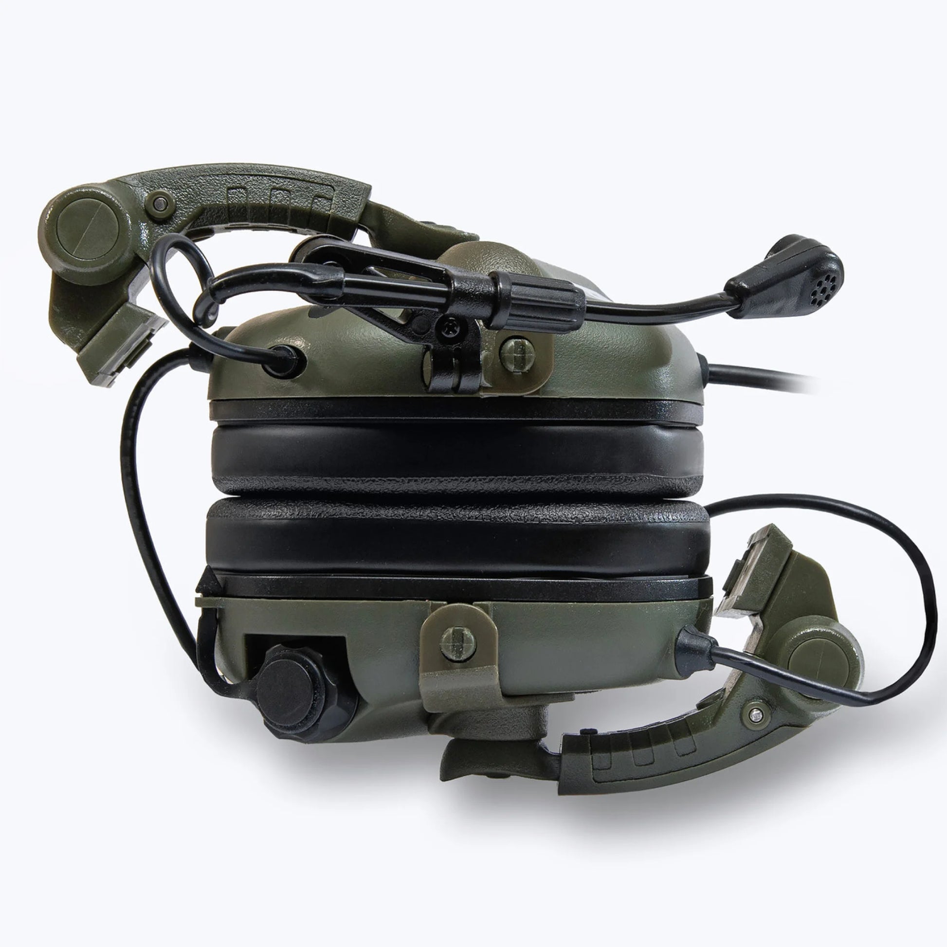 Earmor M32X Helmet-Mounted Tactical Communication Headset – Foliage Green - Blender Tactical