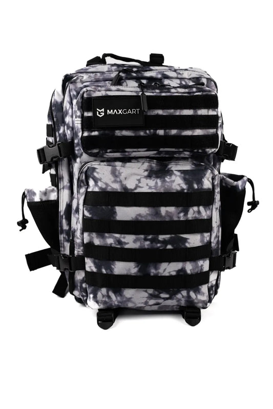 MAXGART Tactical Backpack 45L – Black&White – Water-Resistant & Versatile