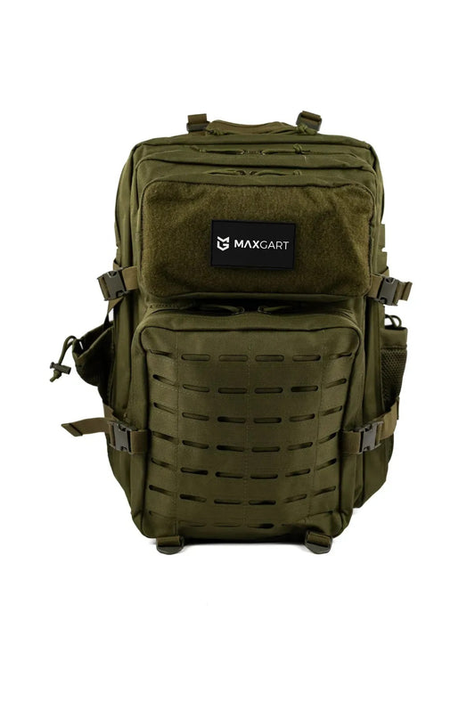 MAXGART Tactical Backpack 45L – Pulse Army Green – Water-Resistant & Versatile