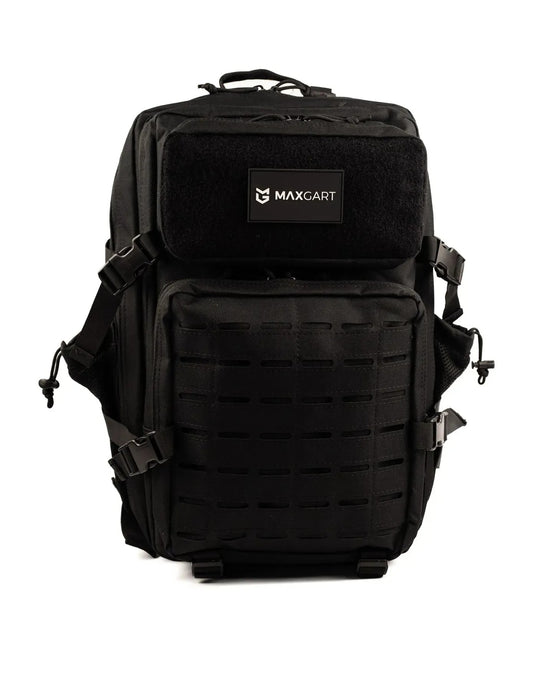 MAXGART Tactical Backpack 45L – Pulse Black – Water-Resistant & Versatile