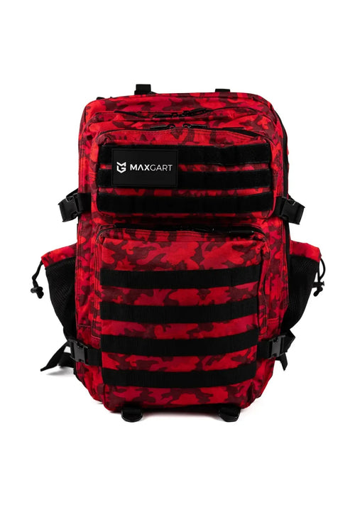 MAXGART Tactical Backpack 45L – Red CP – Water-Resistant & Versatile