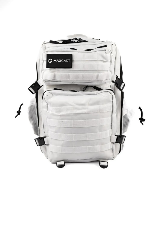 MAXGART Tactical Backpack 45L – White – Water-Resistant & Versatile