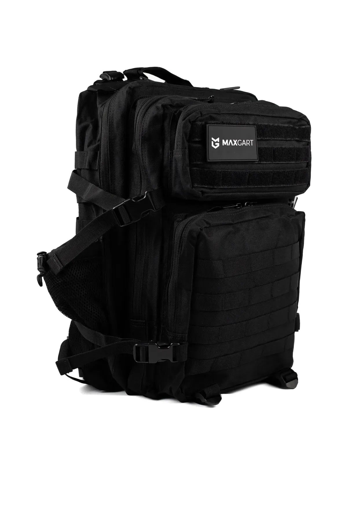 MAXGART Tactical Backpack 45L – Black – Water-Resistant & Versatile