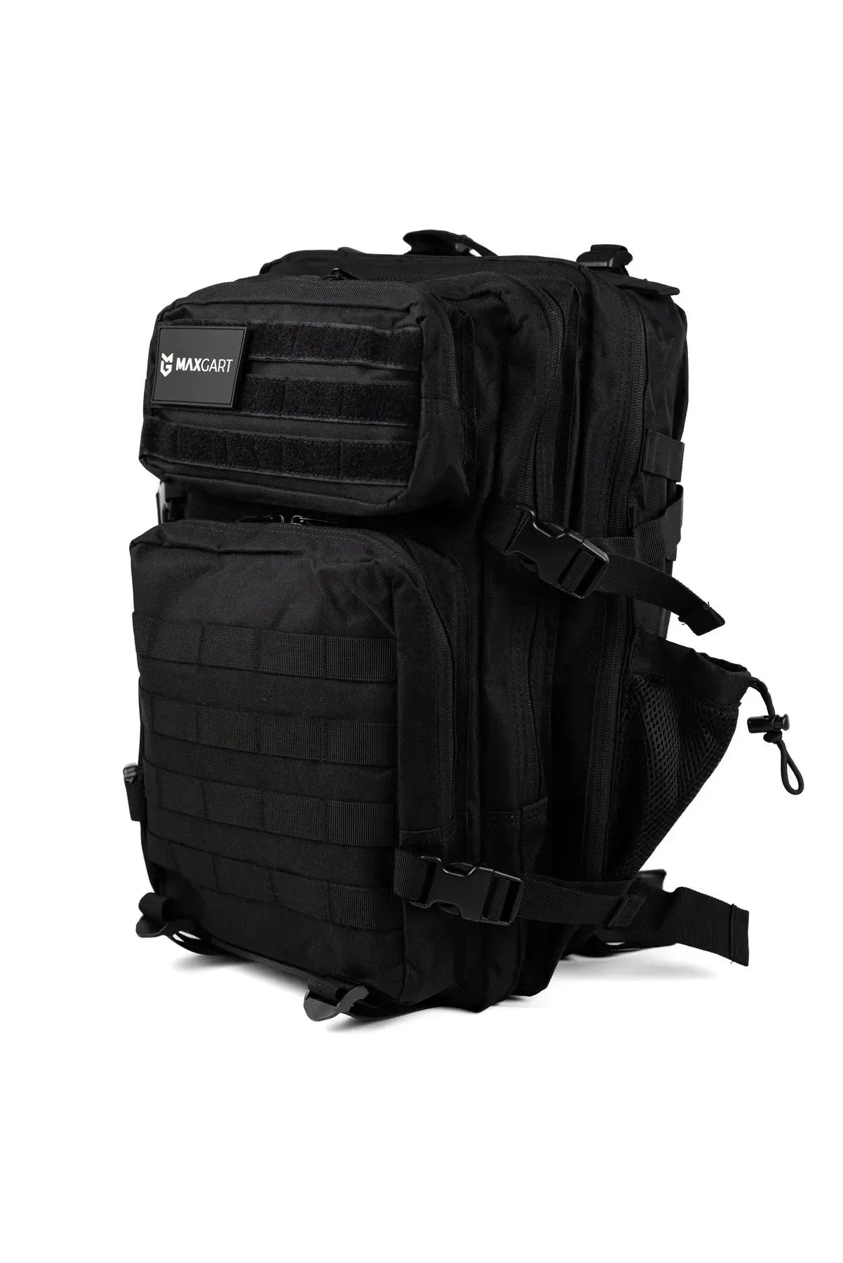 MAXGART Tactical Backpack 45L – Black – Water-Resistant & Versatile