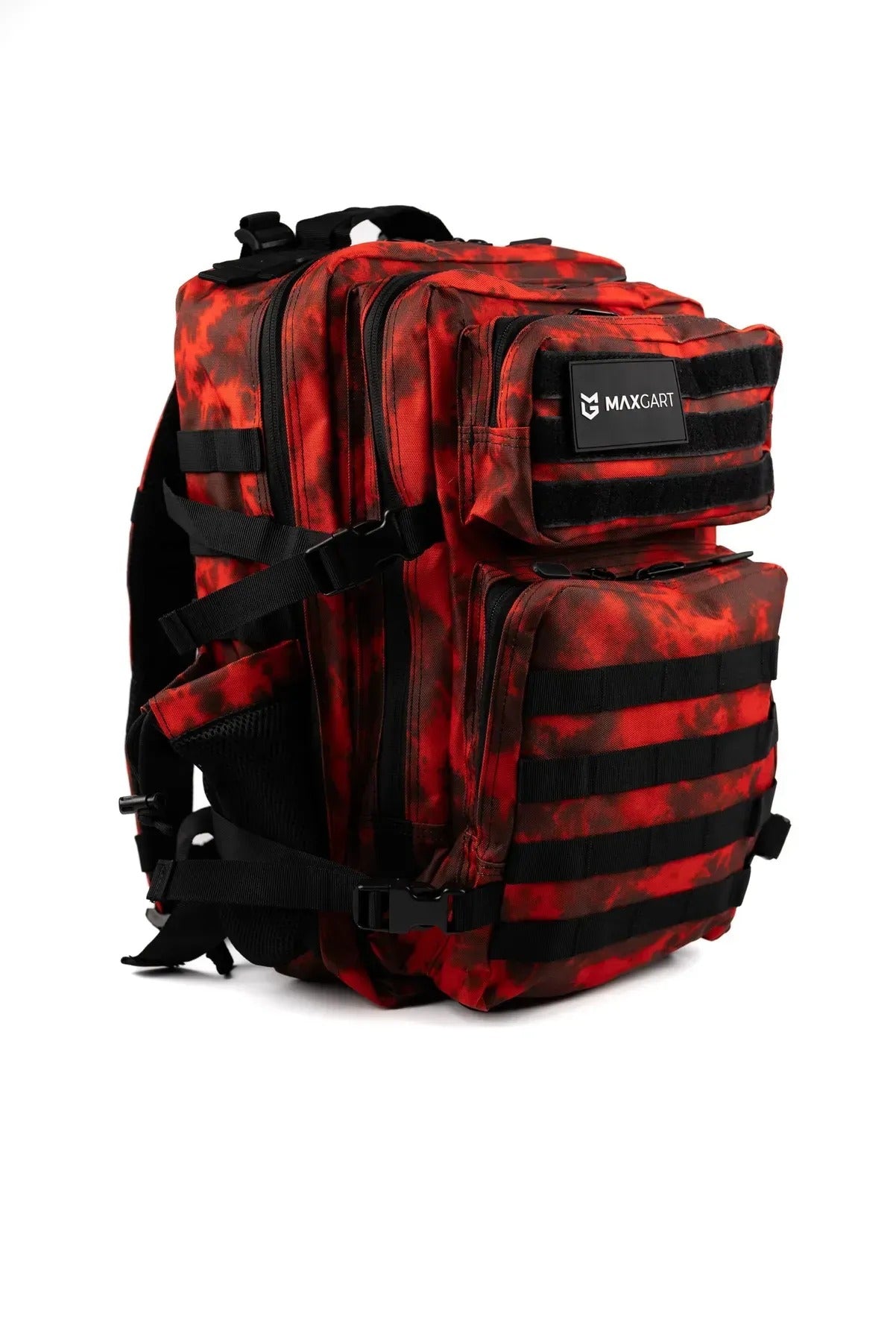 MAXGART Tactical Backpack 45L – Red Camo – Water-Resistant & Versatile