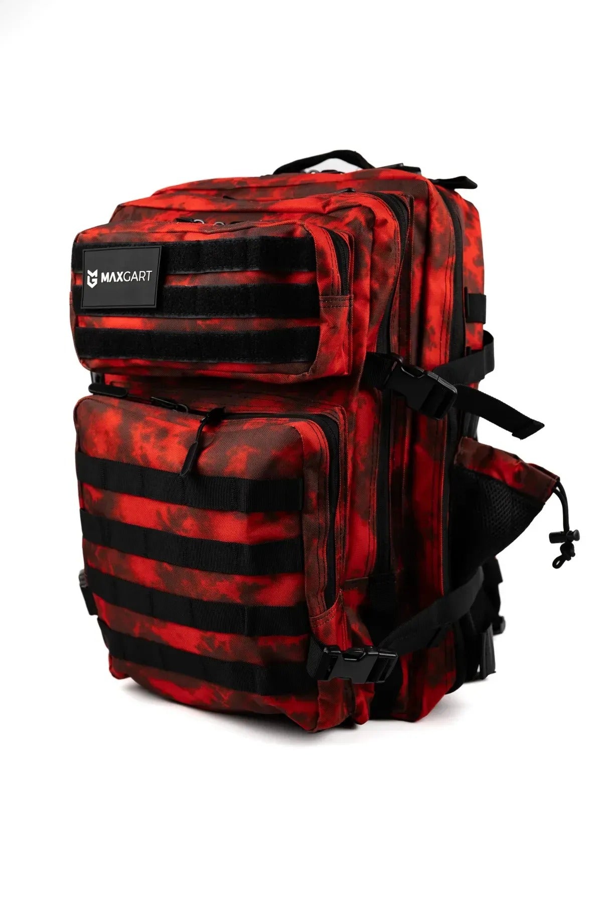 MAXGART Tactical Backpack 45L – Red Camo – Water-Resistant & Versatile