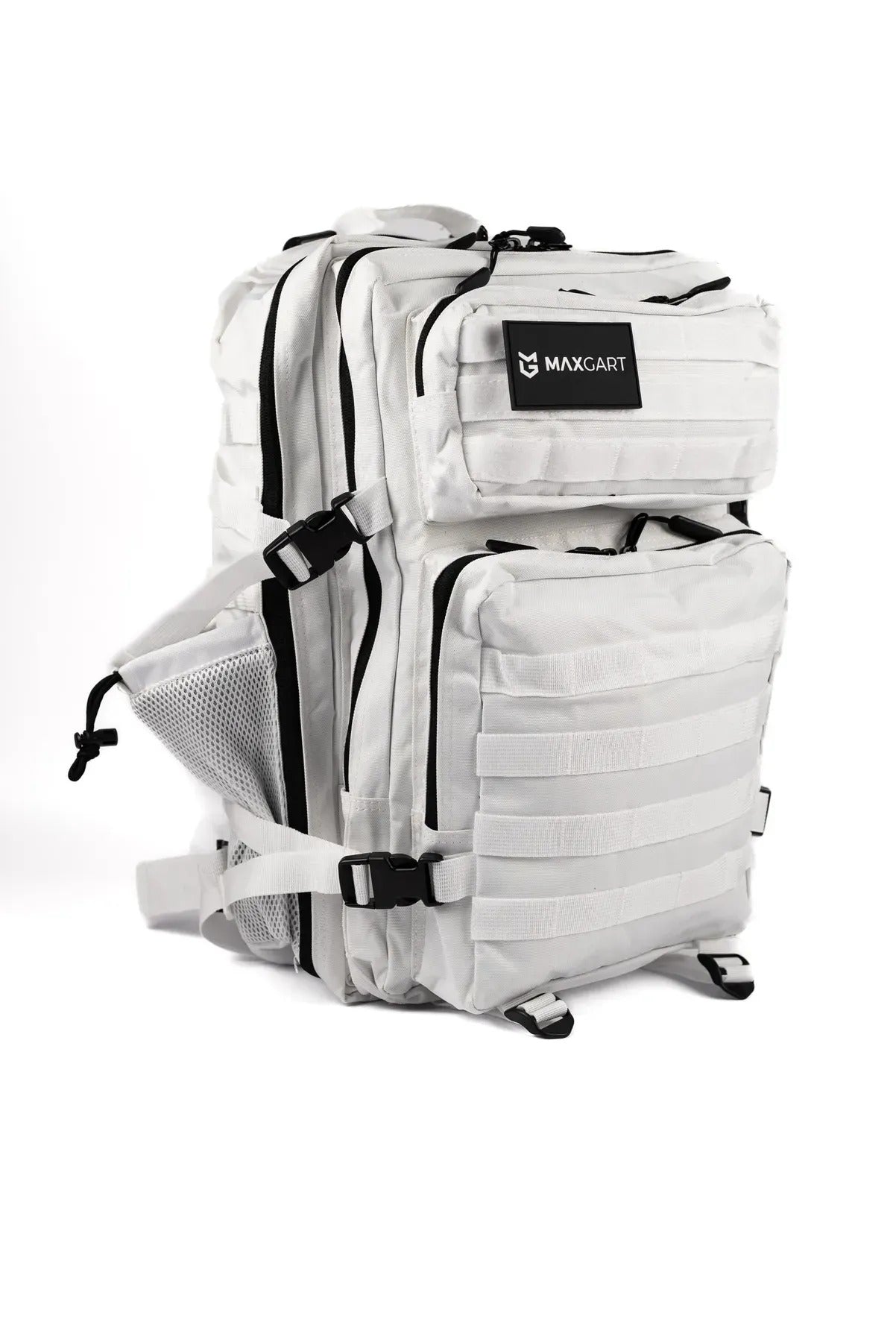 MAXGART Tactical Backpack 45L – White – Water-Resistant & Versatile