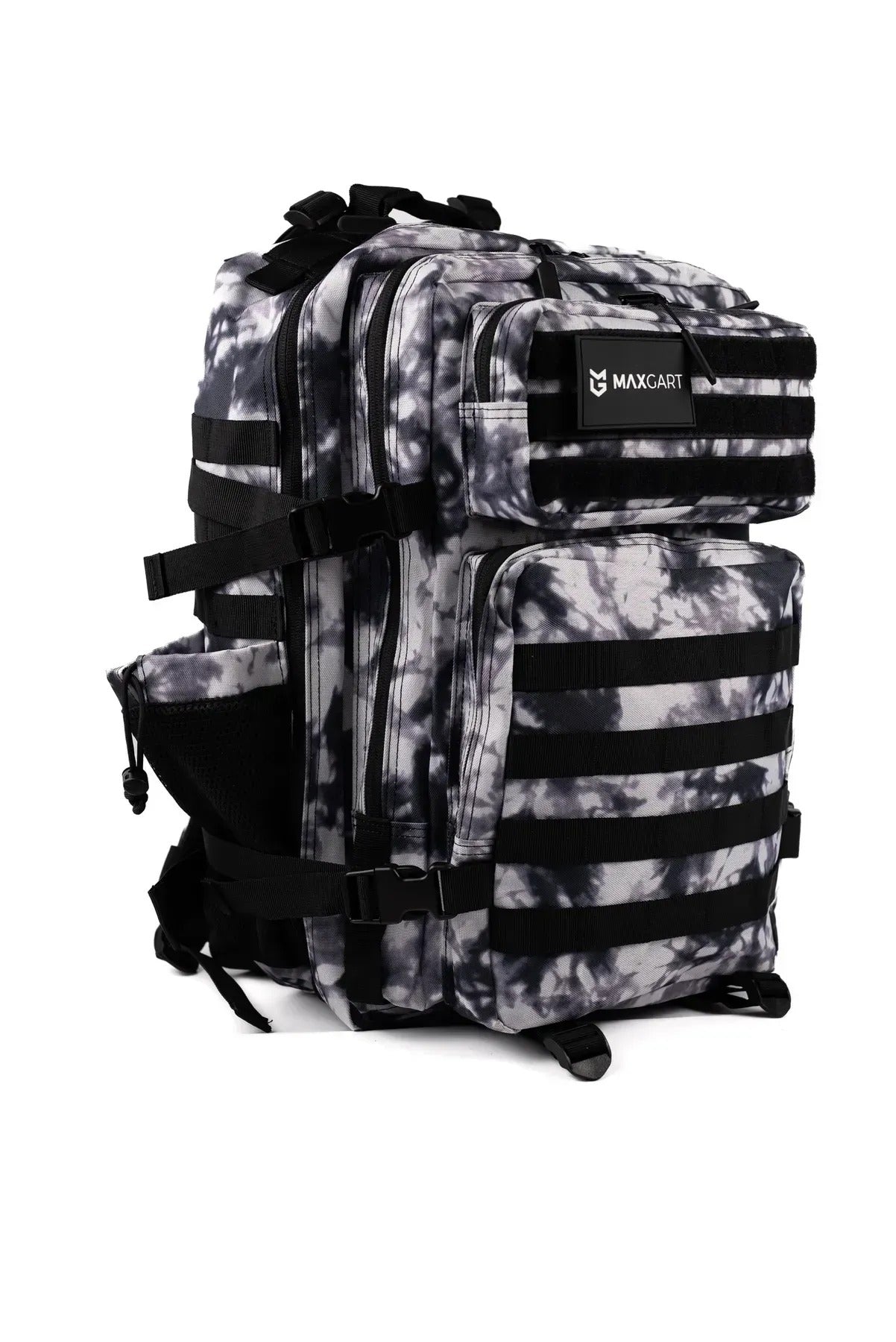 MAXGART Tactical Backpack 45L – Black&White – Water-Resistant & Versatile