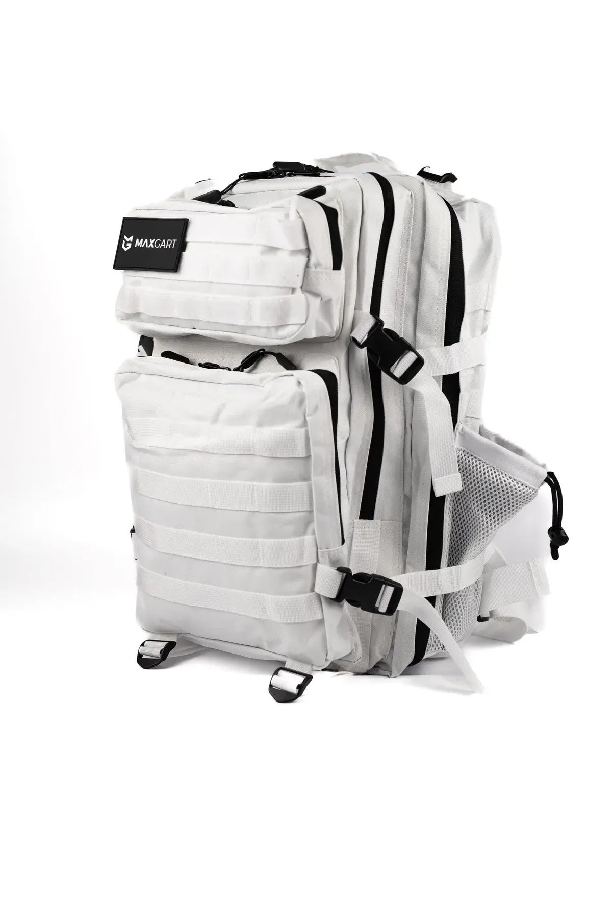 MAXGART Tactical Backpack 45L – White – Water-Resistant & Versatile