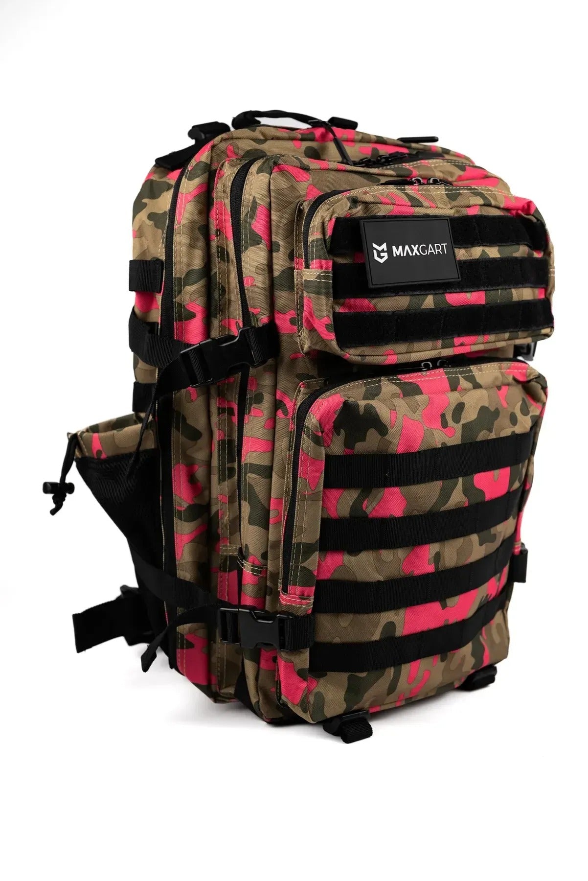 MAXGART Tactical Backpack 45L – Pink Camo – Water-Resistant & Versatile