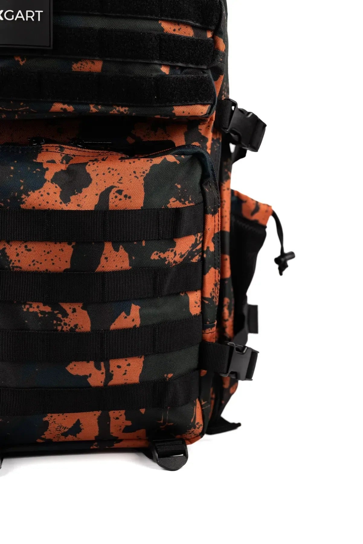 MAXGART Tactical Backpack 45L – Orange Camo – Water-Resistant & Versatile