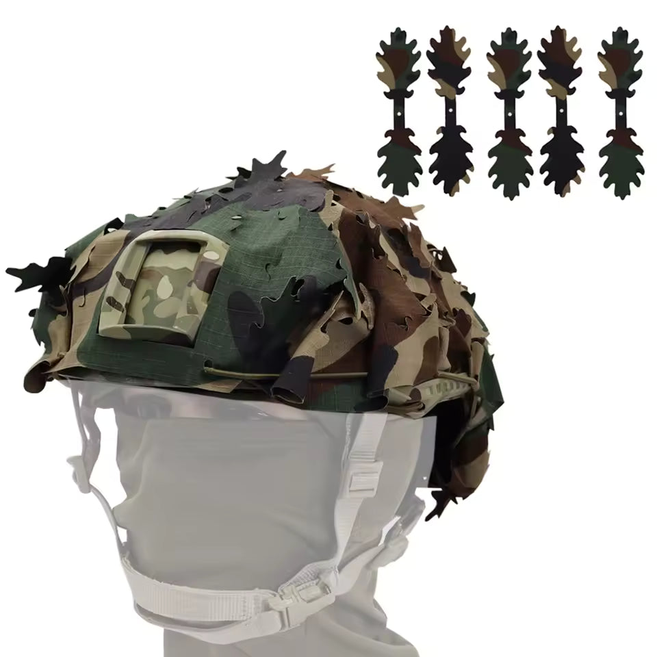 FAST Helmet Cover 3D Leaf – Woodland - Blender Tactical