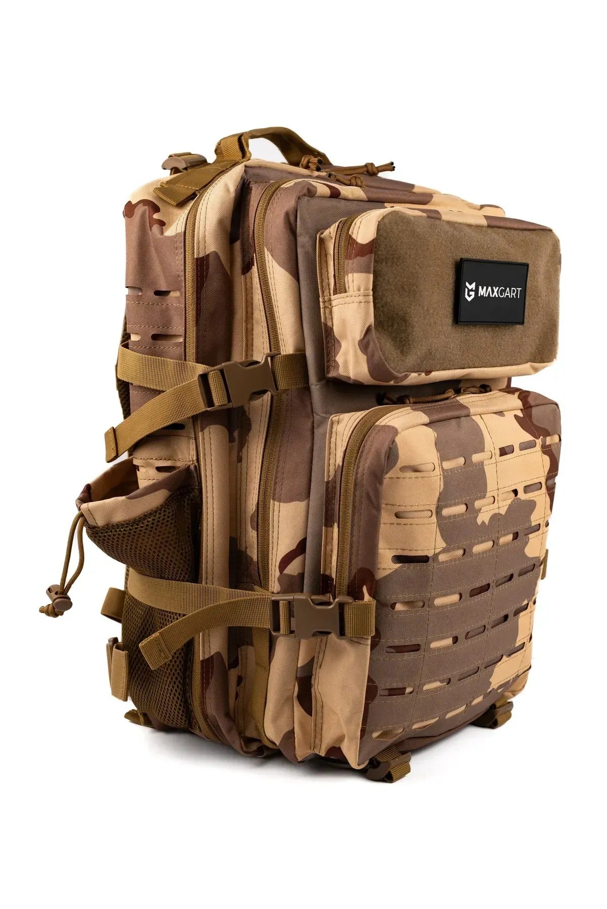 MAXGART Tactical Backpack 45L – Pulse Three Sand – Water-Resistant & Versatile