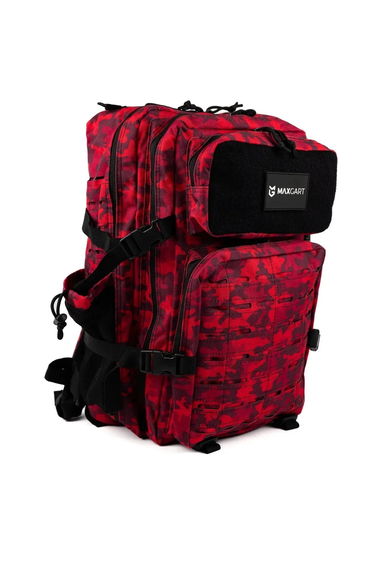 MAXGART Tactical Backpack 45L – Pulse Red CP – Water-Resistant & Versatile