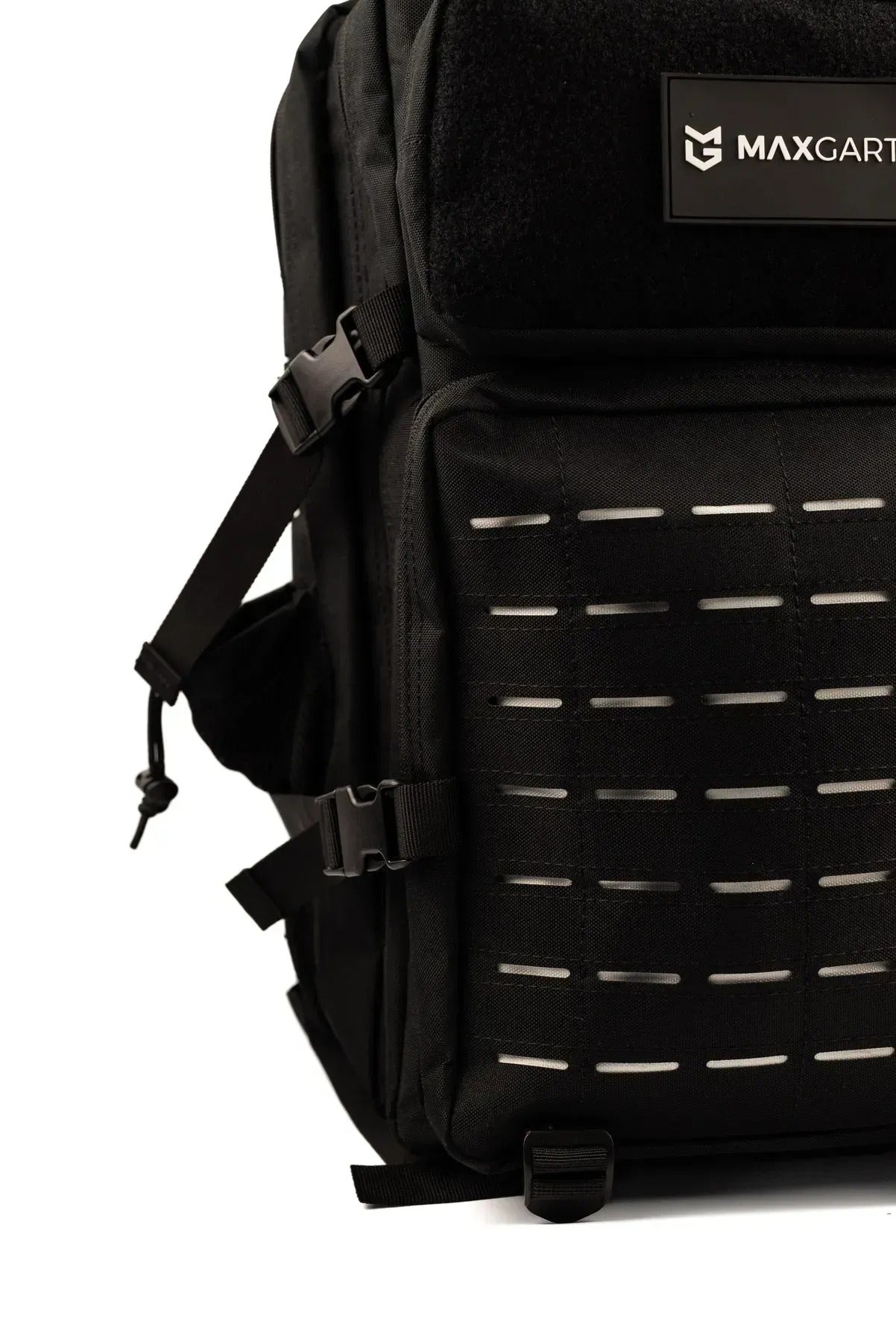 MAXGART Tactical Backpack 45L – Pulse Black White – Water-Resistant & Versatile