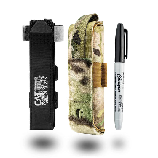 FamTac Tourniquet Kit Multicam USA – Pouch + CAT + Marker - Blender Tactical