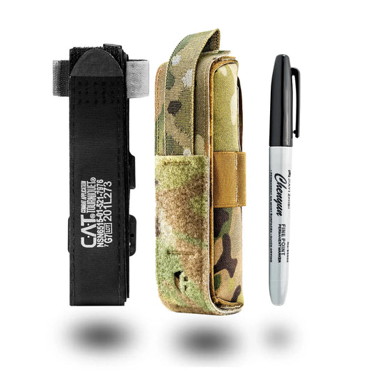 FamTac Tourniquet Kit Multicam – Pouch + CAT + Marker - Blender Tactical