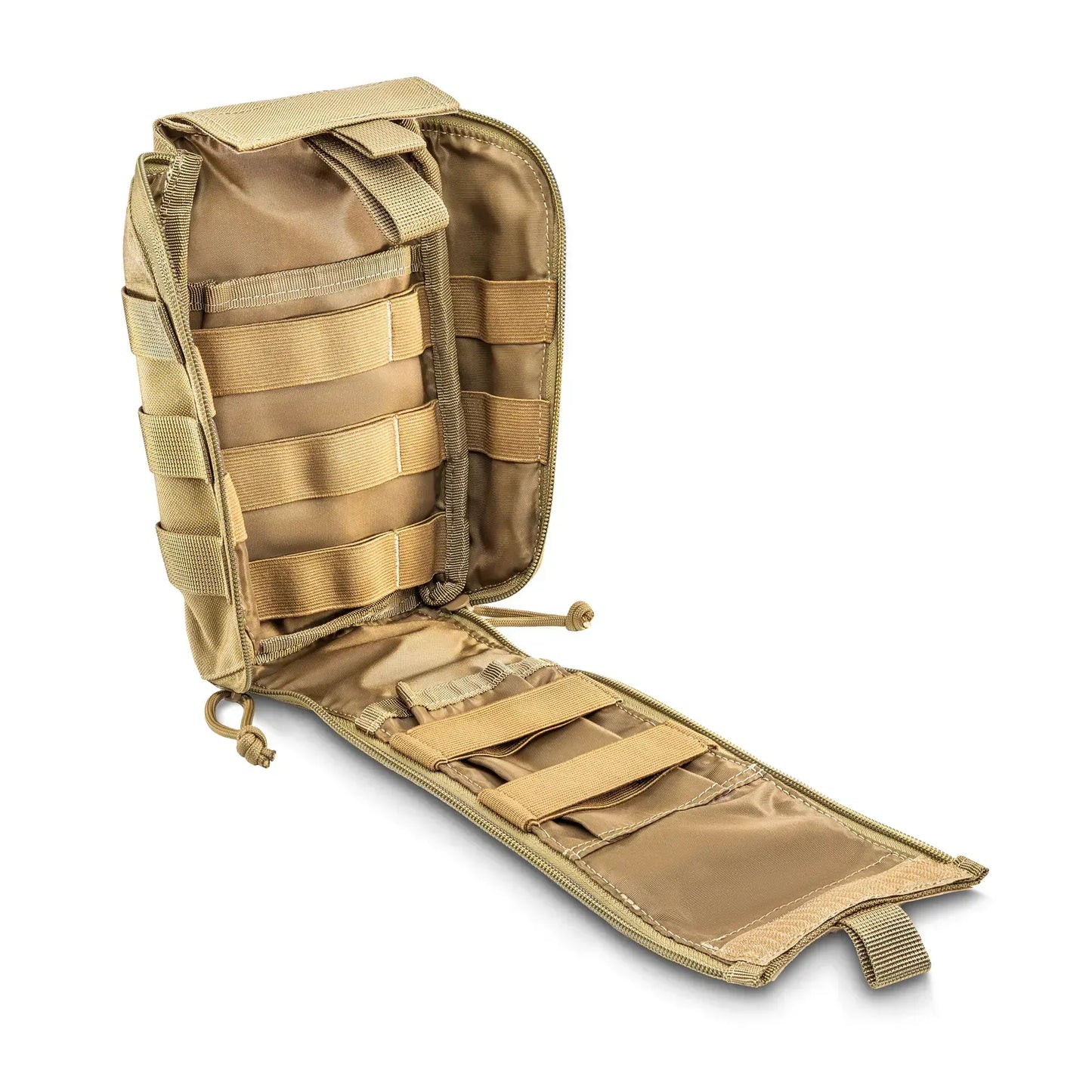 FamTac M8 Medical Pouch – Coyote | MOLLE, Rip-Away IFAK - Blender Tactical