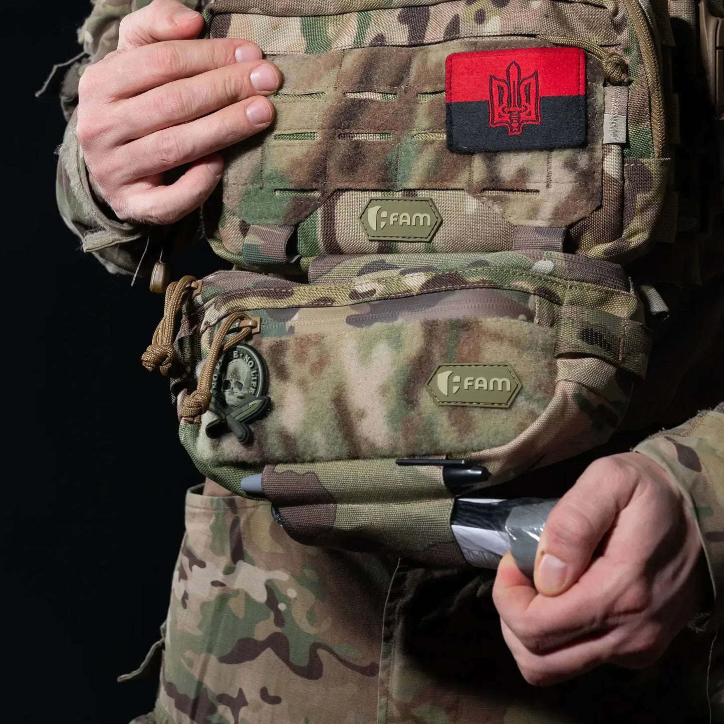 FamTac M8 Tactical Chest Bag / Waist Pack – Coyote | Velcro Mount - Blender Tactical