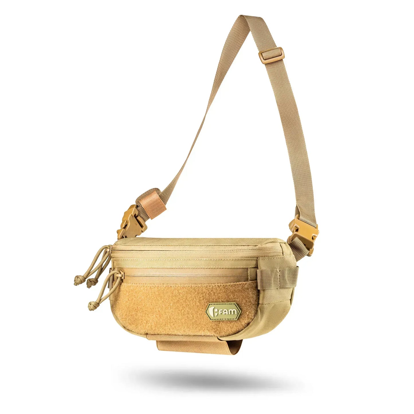 FamTac M8 Tactical Chest Bag / Waist Pack – Coyote | Velcro Mount - Blender Tactical