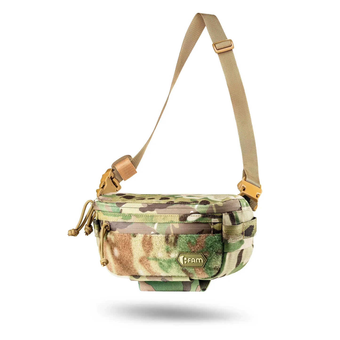 FamTac M8 Tactical Chest Bag / Waist Pack – Multicam USA | Velcro Mount - Blender Tactical