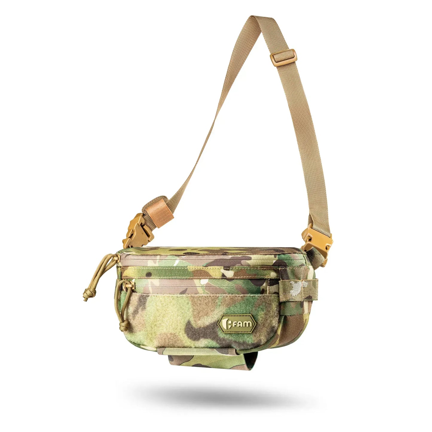 FamTac M8 Tactical Chest Bag / Waist Pack – Multicam | Velcro Mount - Blender Tactical
