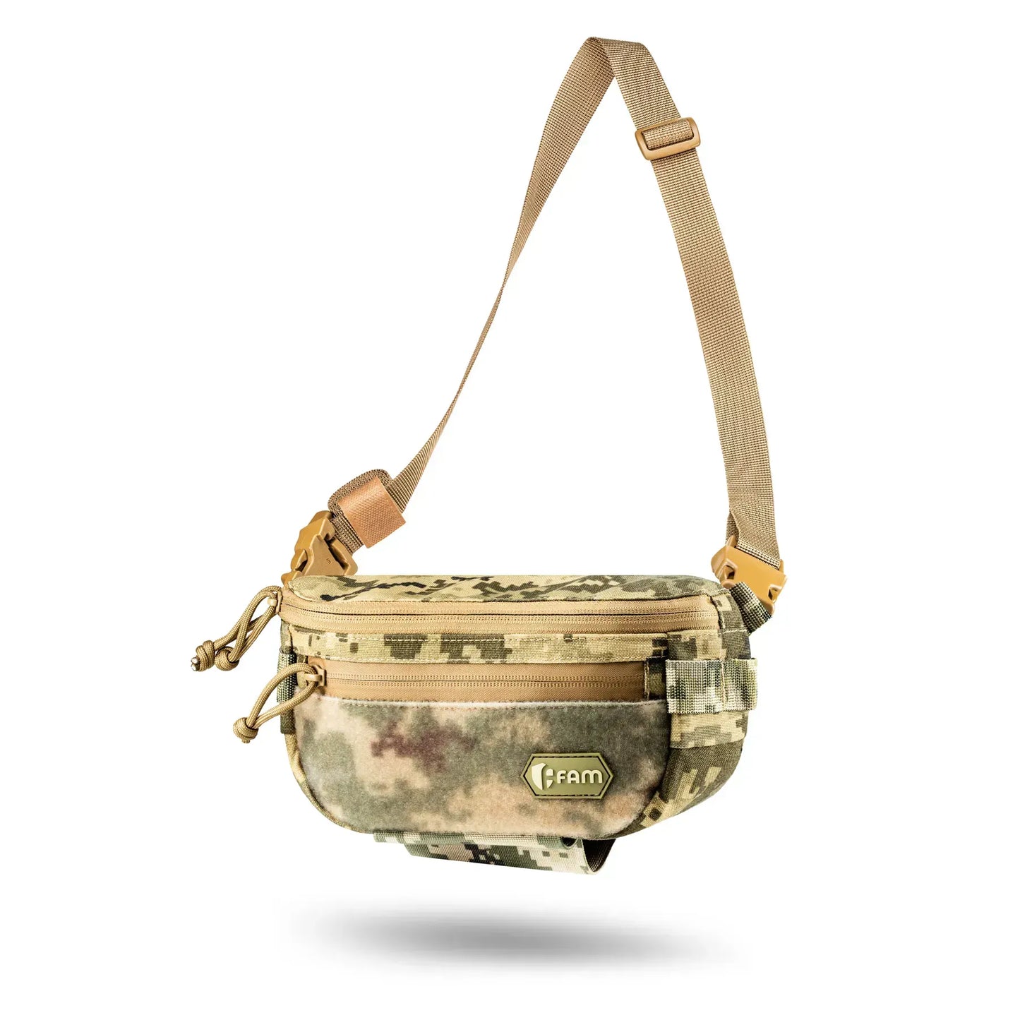FamTac M8 Tactical Chest Bag / Waist Pack – Ukrainian Pixel | Velcro Mount - Blender Tactical